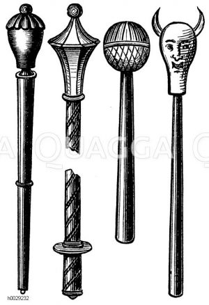 Sreitkolben. 5978 türkisch, 15. Jahrhundert. 5979 deutsch, 15. Jahrhundert, 5980 und 5981 deutsch, 16. Jahrhundert [Digital]