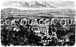 Teplitz mit Kurgarten und Theater von der Königshöhe aus [Digital]