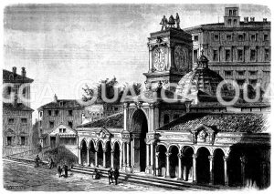 Viktor Emanuel-Platz mit dem Stadthaus zu Udine [Digital]