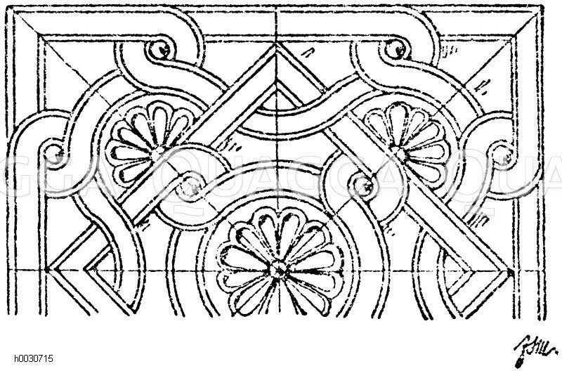 Quadrat: Byzantisches Flachrelief aus San Marco in Venedig. (Owen Jones) [Digital]