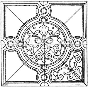 Quadrat: Intarsienfüllung von A. Bembé in Mainz. [Digital]