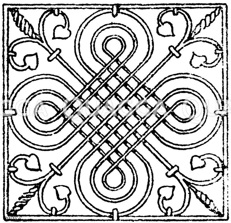 Quadrat: Schmied eiserne Füllung. Deutsche Renaissance. (Hirth, Formenschatz) [Digital]