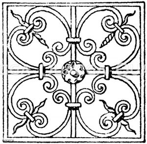Quadrat: Schmiedeiserne Füllung. Französische Renaissance. 17. Jahr- [Digital]