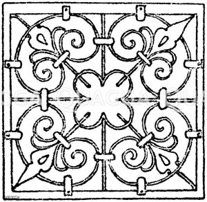 Quadrat: Gitterfüllung von Georg Klain in Salzburg. 17. Jahrhundert [Digital]