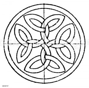 Kreis: Altfränkisches Motiv einer Kreisfüllung vom Sakramentarium in Rheims. [Digital]