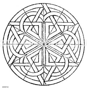 Kreis: Romanisches Ornament vom Portal der S. Lorenzokirche in Segovia.12. Jahrhundert [Digital]