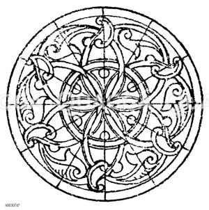Kreis: Arabisches Flachrelief von einer Tür in Kairo. 14. Jahrhundert (Prisse d'Avennes) [Digital]