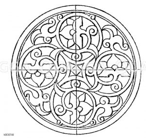 Kreis: Arabisches Flachornament in Marmor. Moschee Kaonam-el-Dyn. (Prisse d'Avennes) [Digital]