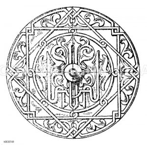Kreis: Arabisches Flachrelief in Holz geschnitzt. 16. Jahrhundert (L'art pour tous) [Digital]