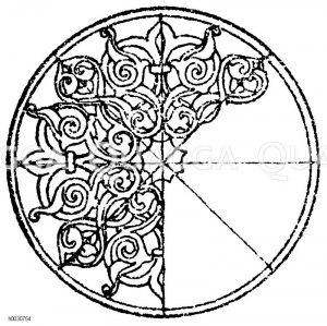 Kreis: Arabisches Flachornament in Marmor. Moschee Kaonam-el-Dyn. (Prisse d'Avennes) [Digital]