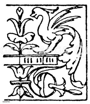 Rechteck: Füllungsornament vom Stuhlwerk der Laurenziana in Florenz. Ital. Renaissance. [Digital]