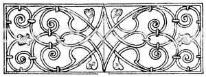Rechteck: Schmiedeisernes Gitter. Ital. Renaissance. (Gewerbehalle) [Digital]