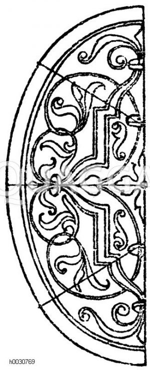 Korbbogen: Buchdeckelpressung aus dem Germanischen Museum in Nürnberg. Deutsche Renaissance. (Musterornamente) [Digital]