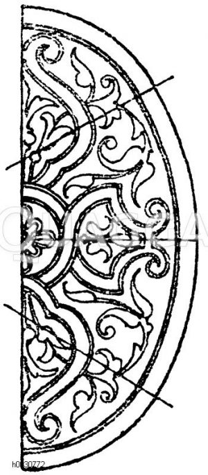 Korbbogen: Buchdeckelpressung aus dem Germanischen Museum in Nürnberg. Deutsche Renaissance. (Musterornamente) [Digital]