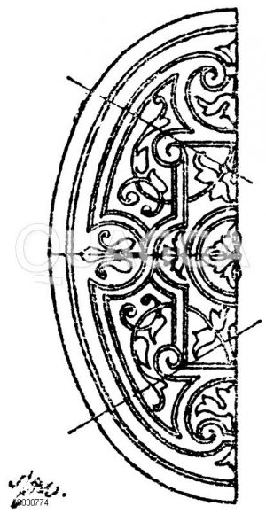 Korbbogen: Buchdeckelpressung aus dem Germanischen Museum in Nürnberg. Deutsche Renaissance. (Musterornamente) [Digital]