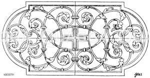 Begrenztes Flachornament: Fenstergitter. Deutsche Spätrenaissance. [Digital]