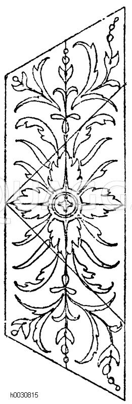 Begrenztes Flachornament: Marmoreinlage an der Unterseite der Kanzel im Dom zu Savona. Ital. Renaissance. (Meurer) [Digital]