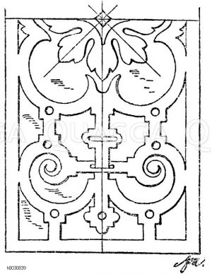 Rechteck: Flachrelief aus der Michaelskirche in Schwäbisch-Hall.Deutsche Renaissance. (Musterornamente) [Digital]