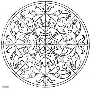 Kreis: Flachornament aus der Stadtkirche zu Kamenz. Deutsche Renaissance. (Gewerbehalle) [Digital]
