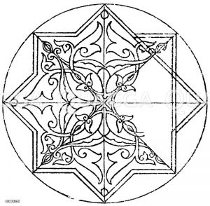 Regelmäßige Vielecke: Partie aus einer Wandbemalung aus S. Francesco zu Assisi. (Hessemer) [Digital]