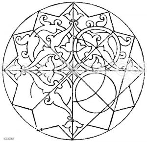 Regelmäßige Vielecke: Details von arabischen Deckenbemalungen. (Prisse d'Avennes) [Digital]