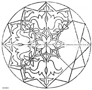 Regelmäßige Vielecke: Details von arabischen Deckenbemalungen. (Prisse d'Avennes) [Digital]