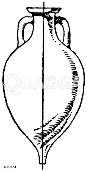 Römische Amphora aus unbemaltem roten Ton. Vereinigte Sammlungen in Karlsruhe. [Digital]
