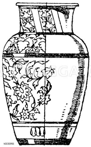 Faience-Urne mit blauem Ornament von Watson & Cie. in Bombay.(Gewerbehalle) [Digital]