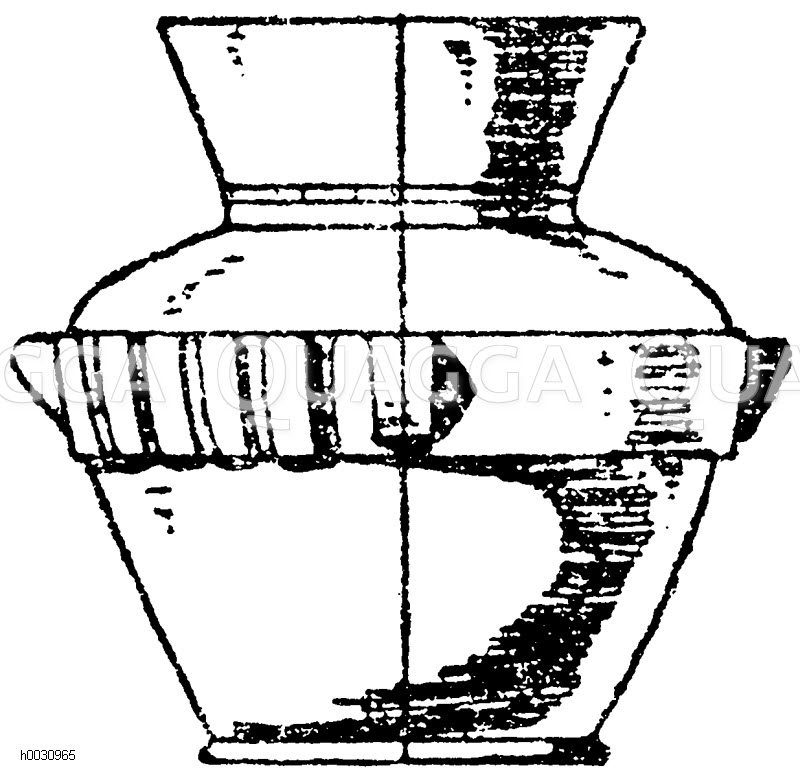 Slavische Urne, gefunden im Elbegebiet und Odergebiet. [Digital]