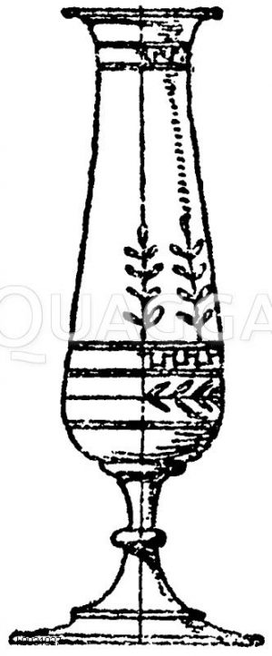 Kleine Blumenvase aus Glas. 19. Jahrhundert. [Digital]