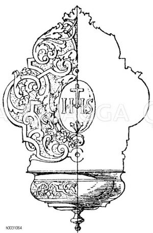 Weihwasserbecken, in Silber getrieben. K. Museum in Stuttgart. 17. Jahrhundert. (Kunsthandwerk) [Digital]