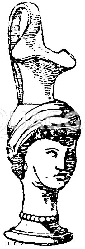 Prochus in Form eines weiblichen Kopfes. Römisches Museum. [Digital]