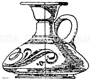 Kleiner Lekythos aus spätgriechischer Zeit. Vereinigte Sammlungen in Karlsruhe. [Digital]
