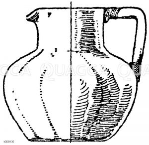 Krug aus grünem und blauem Glas. 19. Jahrhundert. [Digital]