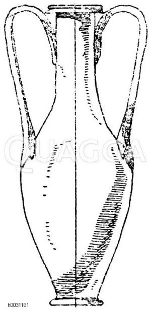 Antike Flasche aus irisiertem Glas. Vereinigte Sammlungen in Karlsruhe. [Digital]