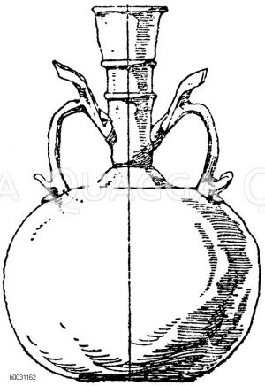 Antike, zweihenkelige Glasflasche. Campana-Sammlung. (L'art pour tous) [Digital]