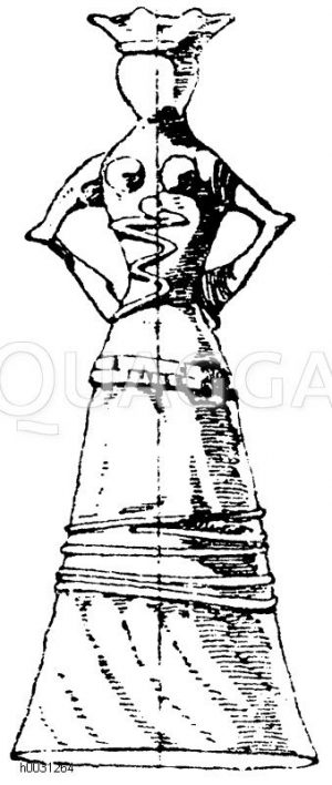 Altdeutsches Trinkglas in Form einer Dame. Gewerbemuseum in Nürnberg. [Digital]