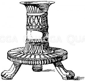 Antiker Bronzekandelaber, zur Aufnahme einer Kerze oder Fackel bestimmt. (Ménard et Sauvageot) [Digital]