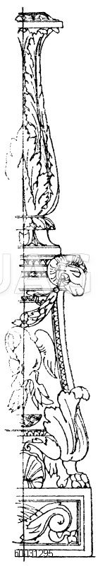 Kandelaber aus der Medicäerkapelle in San Lorenzo in Florenz. Ital. Renaissance. [Digital]