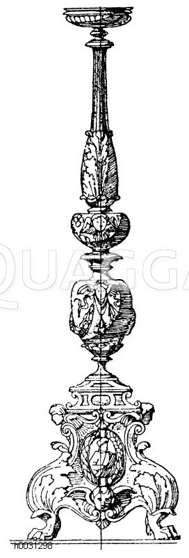 Altarleuchter aus der Certosa bei Pavia, 17. Jahrhundert Ital. Renaissance. (Musterornamente) [Digital]