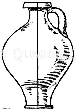 Römisch-alemannischer Krug aus rotem Ton, gefunden in Käfertal bei Mannheim. Vereinigte Sammlungen in Karlsruhe. [Digital]