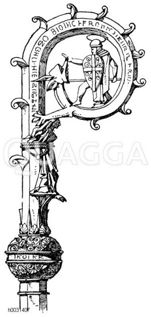 Bischoßtab aus der Zeit des Übergangs vom romanischen zum gotischen Stil (13. Jahrh). Französisch. (L'art pour tous) [Digital]