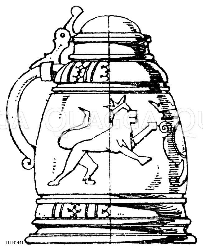 Altdeutscher Bierkrug Aus Steinzeug Quagga Illustrations