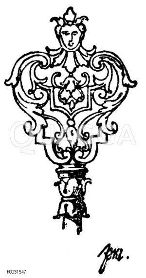 Schlüsselgriff aus dem 18. Jahrhundert. Nach P. Decker. (Wessely) [Digital]