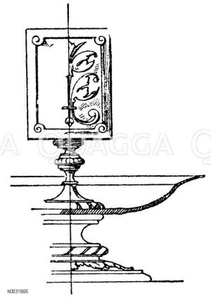 Apparat zum Aufstecken schwedischer Streichhölzer, sog. Schwedenständer aus Messing. 19. Jahrhundert. [Digital]