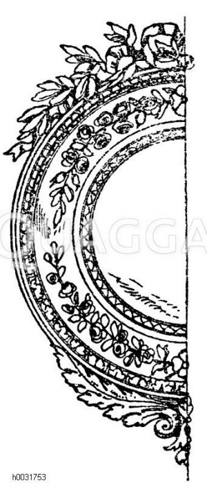 Kreisrunde Rahmen im Stil Louis XVI. Nach La Londe. (Wessely) [Digital]