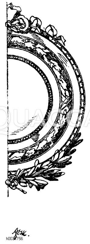 Kreisrunde Rahmen im Stil Louis XVI. Nach La Londe. (Wessely) [Digital]