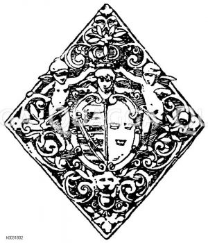 Mittelstück eines Bucheinbandes. Silber. Entworfen von Direktor C. Graff. Dresden. [Digital]