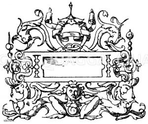 Architektonischer Rahmen: Umrahmungsornament. Ital. Renaissance. (Formenschatz) [Digital]