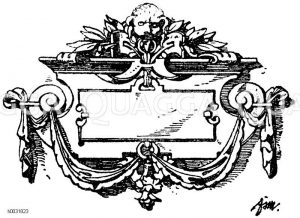 Architektonischer Rahmen: Französische Umrahmung, in Holz geschnitzt von Bildhauer Lecaer, Paris. (Raguenet). 19. Jahrhundert. [Digital]